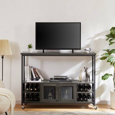 Bar Cabinet Entryway Table, Industrial Console Table Sideboard