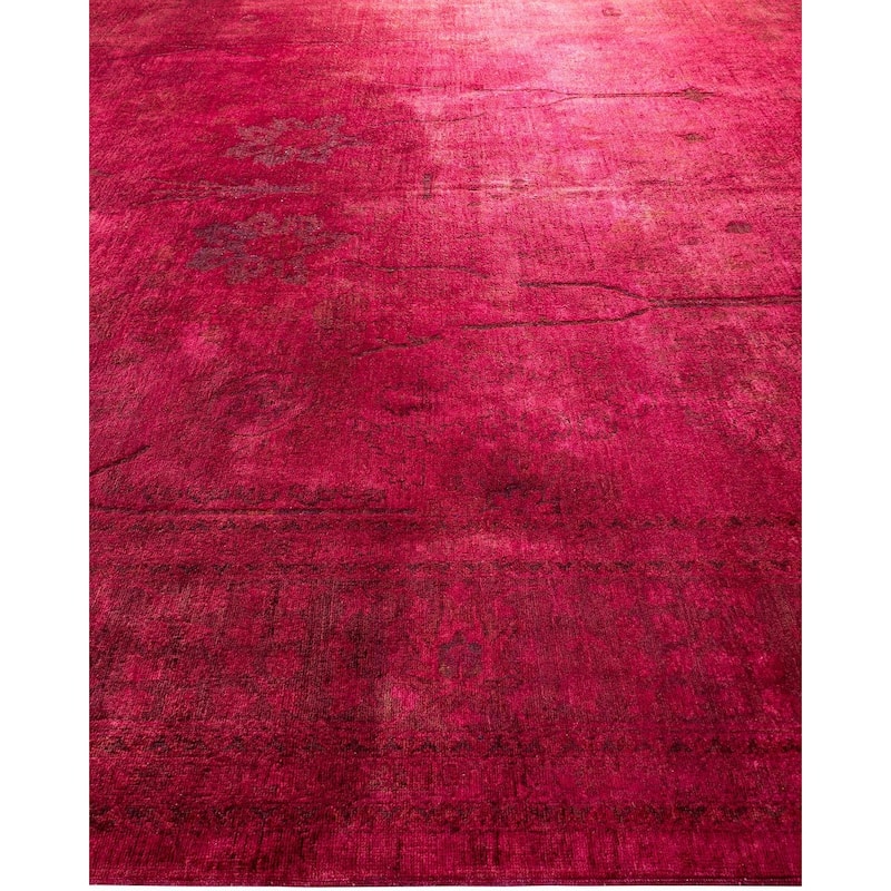 Contemporary Overdyed Wool Hand Knotted Area Rug - 10' 0" x 14' 1"