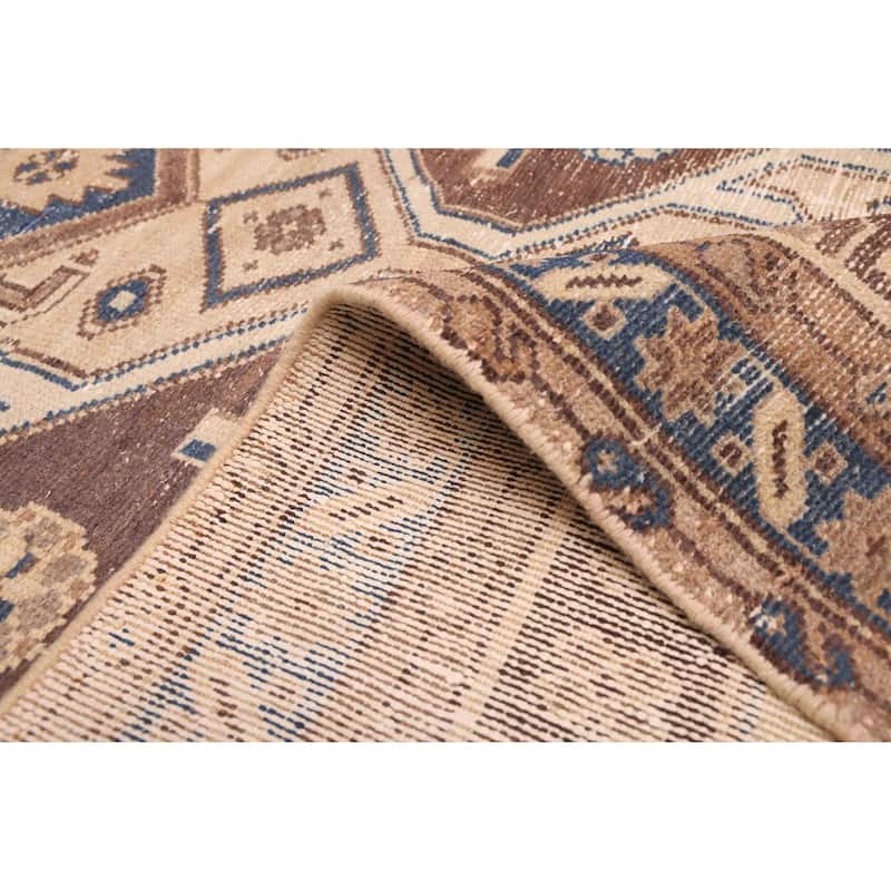 ECARPETGALLERY Hand-knotted Antalya Vintage Brown Wool Rug - 4'1 x 10'9