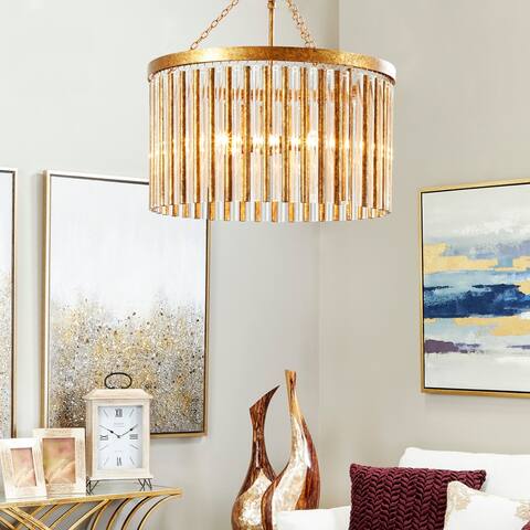 Gold Iron Glam Chandelier 25 x 22 x 22
