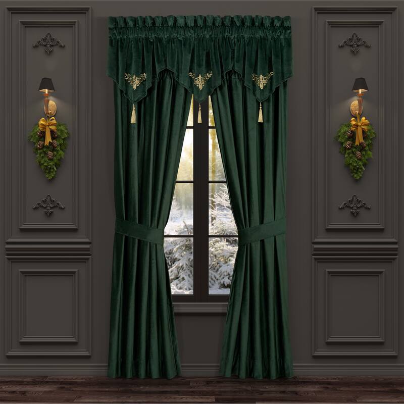 J. Queen New York Noelle Christmas Window Panel Pair