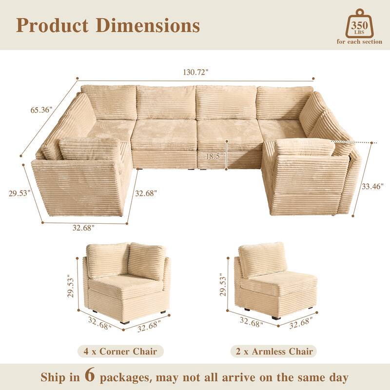 OVIOS Corner Plush Sofa