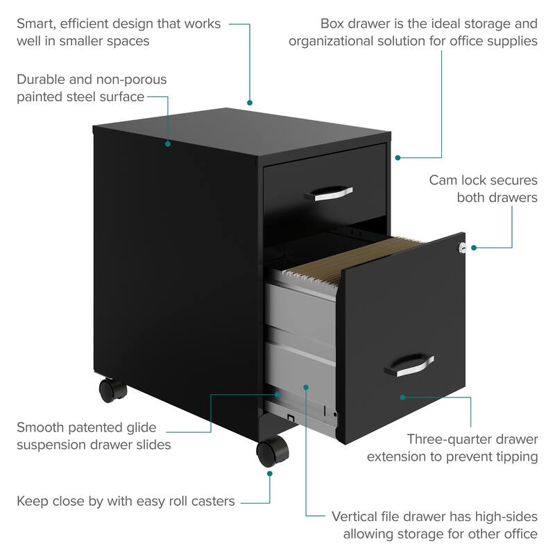 Space Solutions Home Office Desk and Storage Set