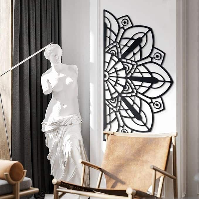 Art Nouveau Mandala Metal Wall Art - Bohemian Home Office Living Room Decoration