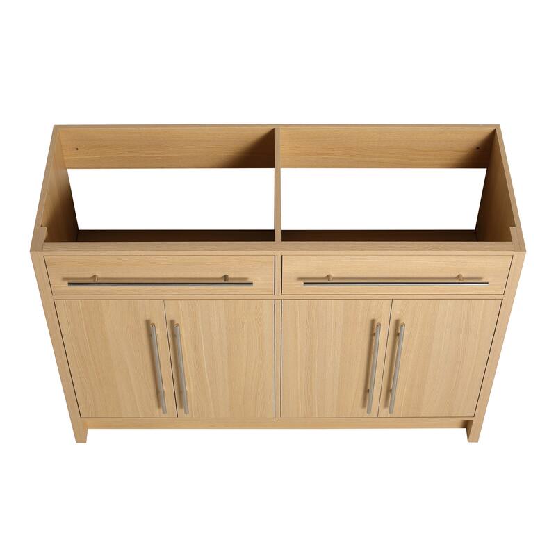 GDFStudio - Ravello Modern Freestanding Bathroom Vanity Cabinet with 4-Soft Closing Doors, Sink NOT INCLUDED - 48"