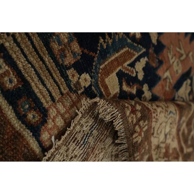 Hand Knotted Oriental 100% Wool Carpet Traditional Tribal Navy Blue & Blues Bakhtiari Area Rug - 10' 4'' X 5' 5''