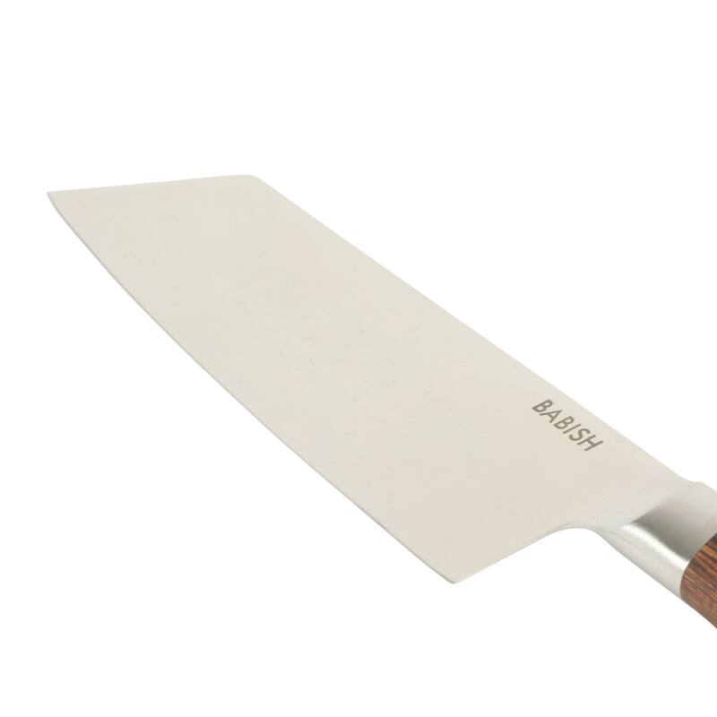 Babish High Carbon 1.4116 German Steel Full Tang 7.5-Inch Clef Knife Chef & Cleaver Hybrid for Chopping, Slicing & Prep
