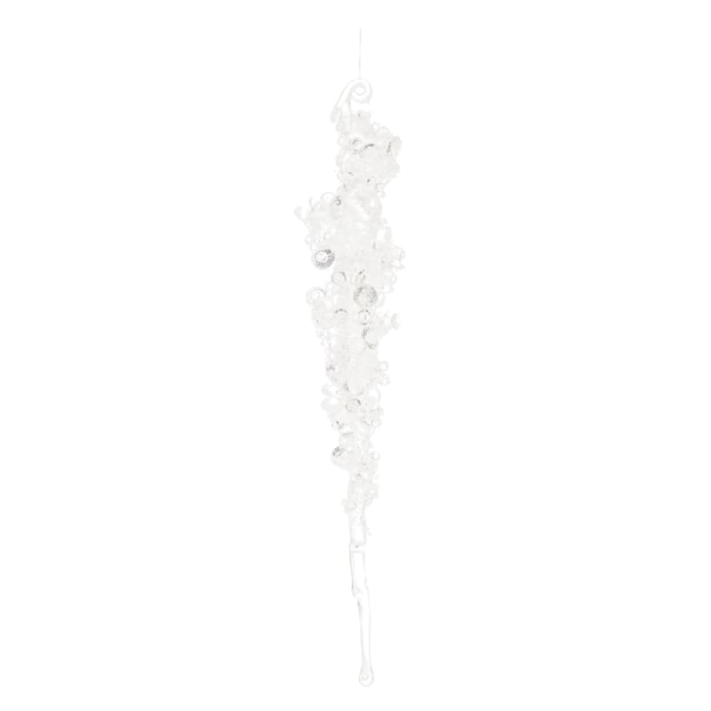 Glittered Icicle Drop Ornament (Set of 24)