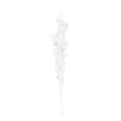 Glittered Icicle Drop Ornament (Set of 24)