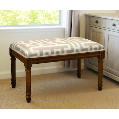 Taupe Lattice Bench with Wood Stain Finish