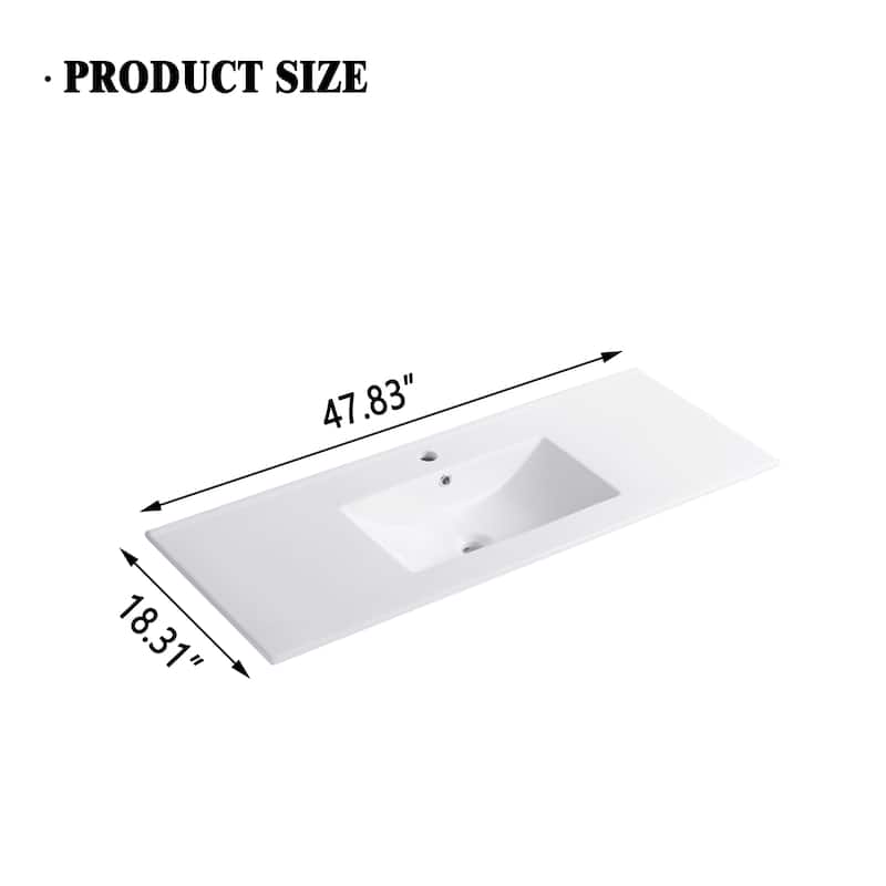 48" Bathroom Vanity Ceramic Sink