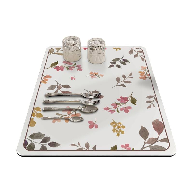 Absorbent Dish Drying Mat for Kitchen, Draining Pad Heat Resistant - 30x40cm - Style 1