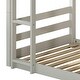 preview thumbnail 5 of 13, Solid Pine Triple Bunk Bed with Sleek Design & Built-In Ladders, White