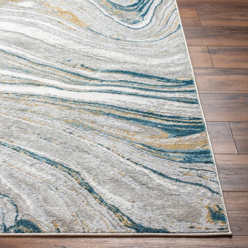 Livabliss San Fran Marbled Abstract Area Rug