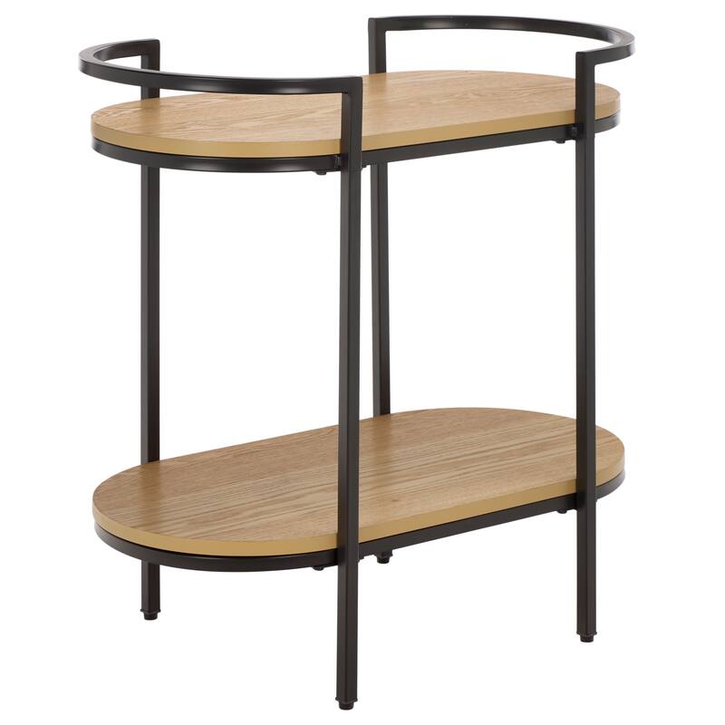 SAFAVIEH Home Inessa 2 Tier Bar Cart - 26"W x 14"D x 26"H