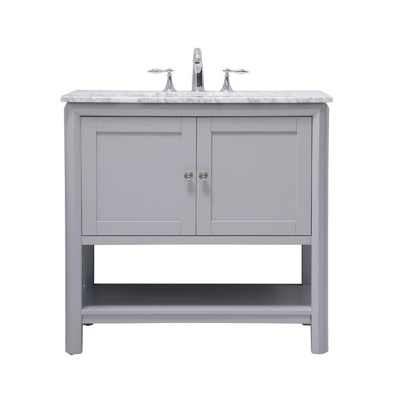 36" Single Bathroom Vanity Set - Grey