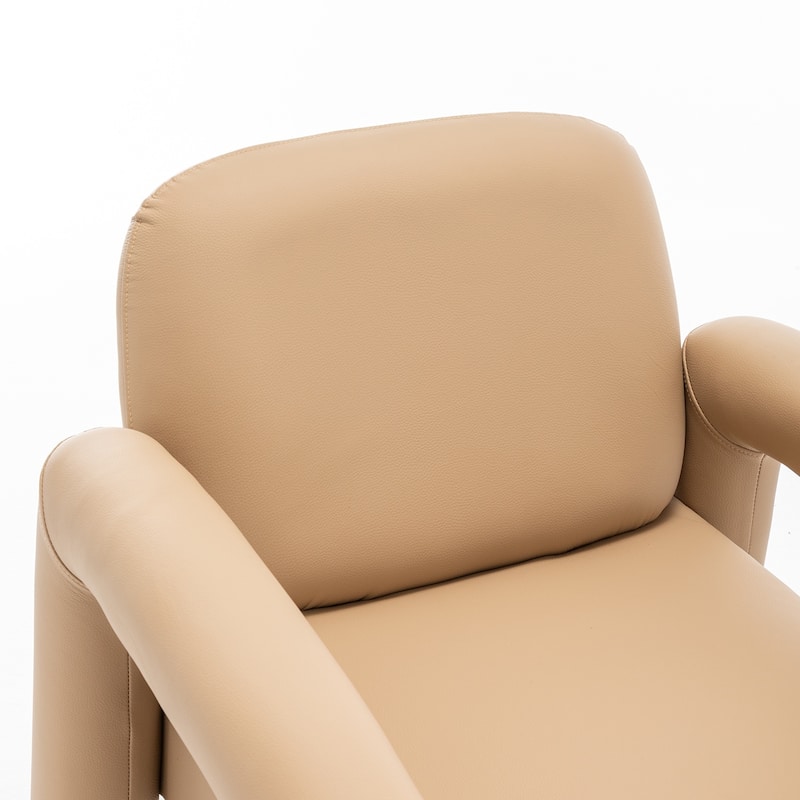 SEYNAR Modern PU Leather Accent Chair with Tubular Multifunctional Legs for Living Room