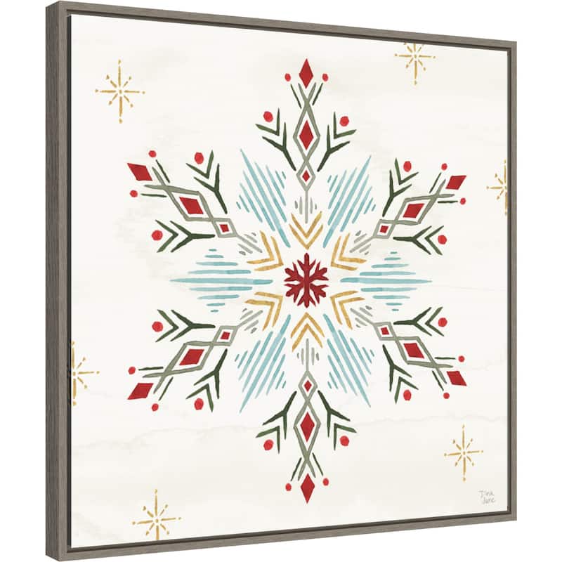 Winter Moment XII by Dina June Canvas Art Framed - 22 x 22 in