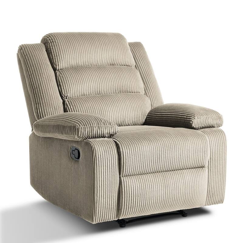 Modern 36'' W Cotton/ Corduroy Push Back Manual Recliner Chair