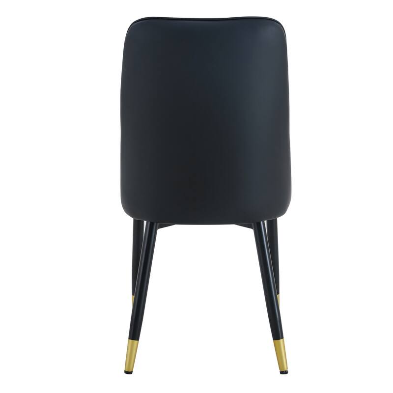 Modern PU Leather Dining Chair ,Set of 2 - White&Black