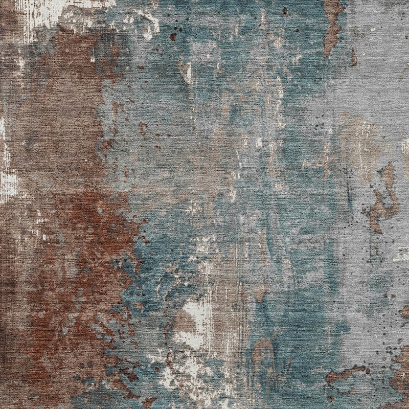 HomeRoots Abstract Transitional Rectangle Outdoor Rug