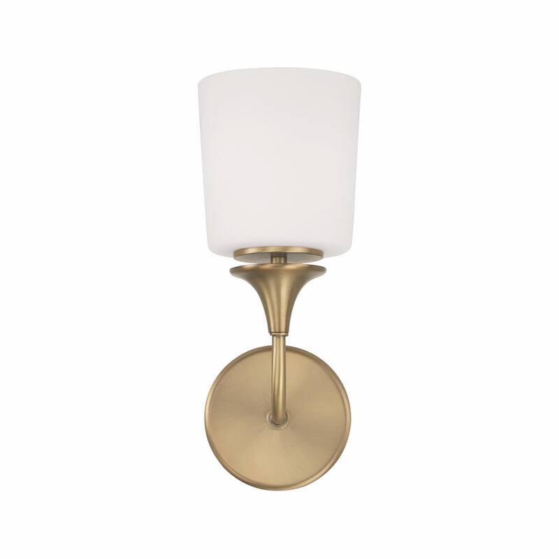 Presley 1-light Wall Sconce w-Soft White Glass