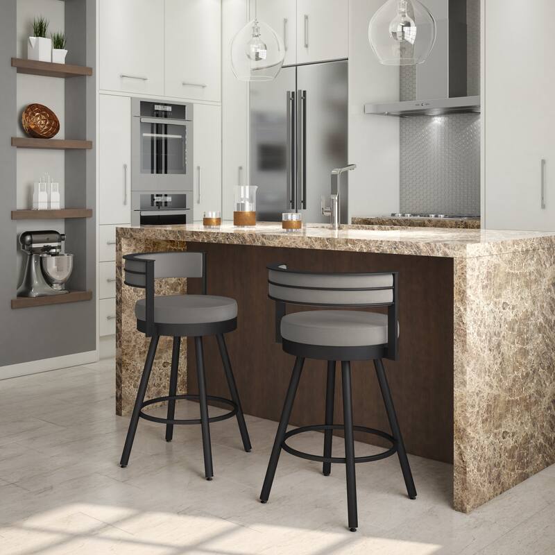 Amisco Eller Swivel Counter and Bar Stool