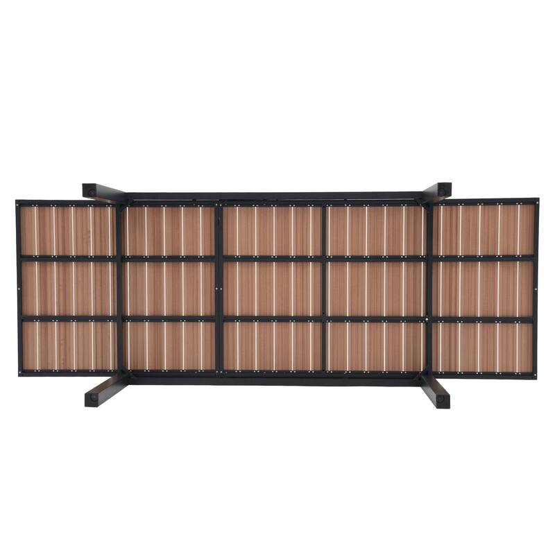 Outdoor Patio Dining Sets with Rattan Chairs and Aluminum Extendable Dining Table for 8 Persons