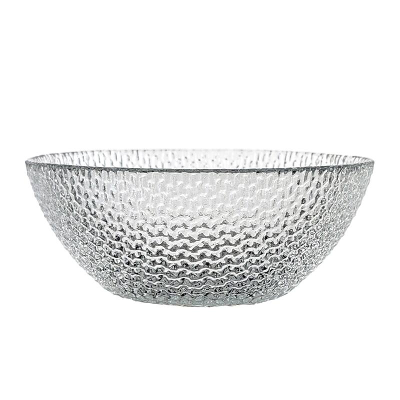 Glass Bowls with Pebble Pattern Perfect for Casual Meals or Festive Gatherings