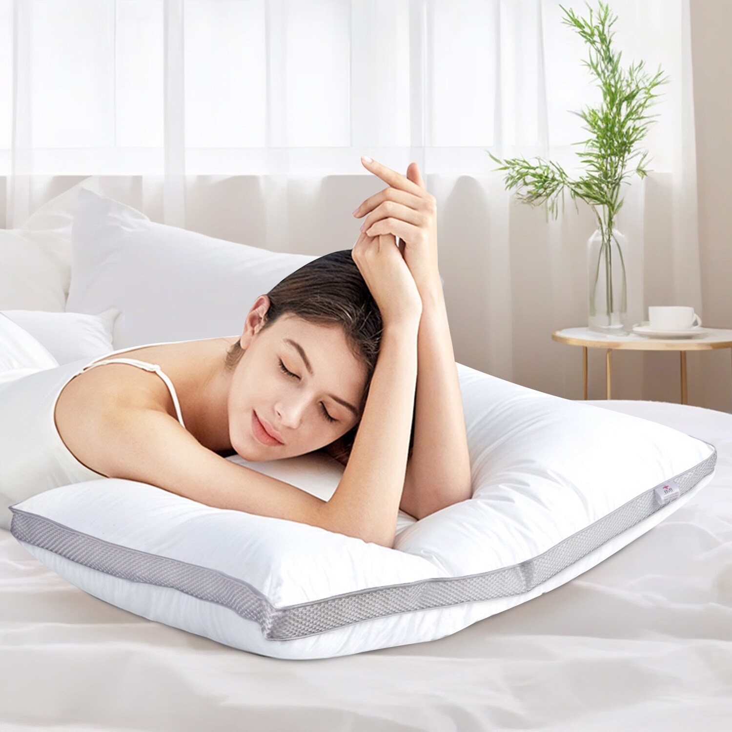 Cotton Gusseted Pillows, Down Alternative Bed Pillows for