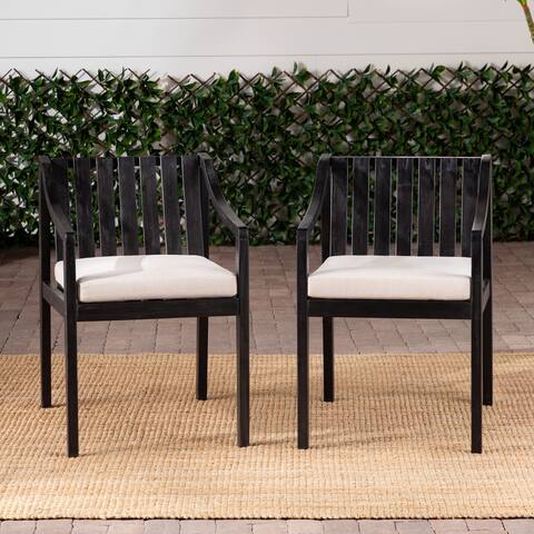 Middlebrook Designs Solid Wood Patio Dining Chair, Set of 2