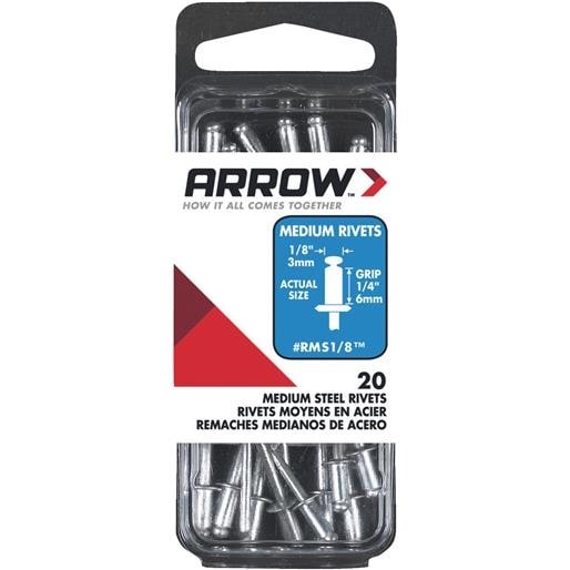 20-Pack Arrow Fastener RMA5/32 Medium Aluminum 5/32-Inch Rivets
