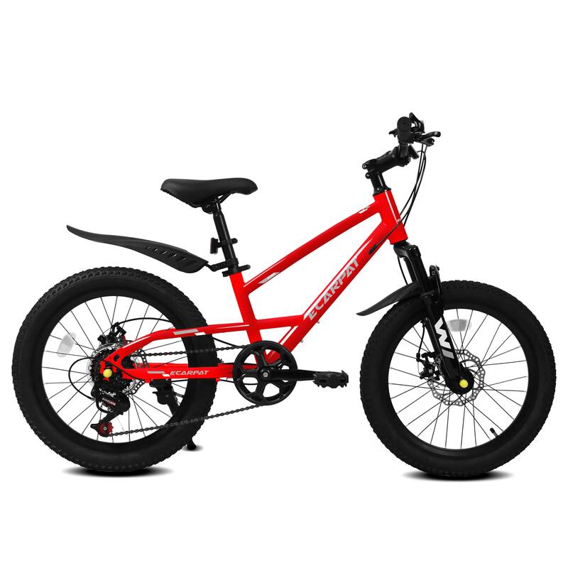 20 inch Mountain Kids Bike for Boys & Girls, Ages 6-12, 7-Speed with Front Suspension