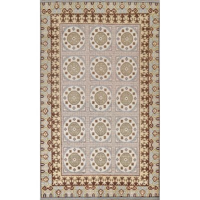 Vegetable Dye Traditional Khotan Oriental Wool Area Rug Hand-knotted - 6'3" x 9'7"