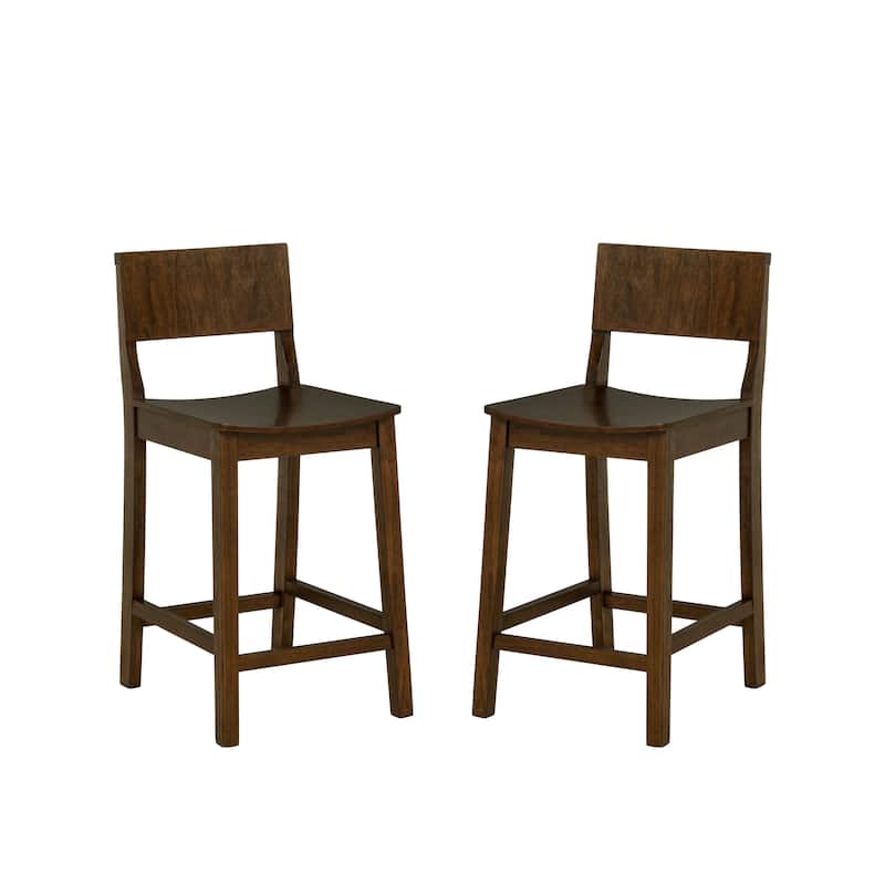 Dahlia Wood 24-Inch Armless Counter Stool (Set of 2)