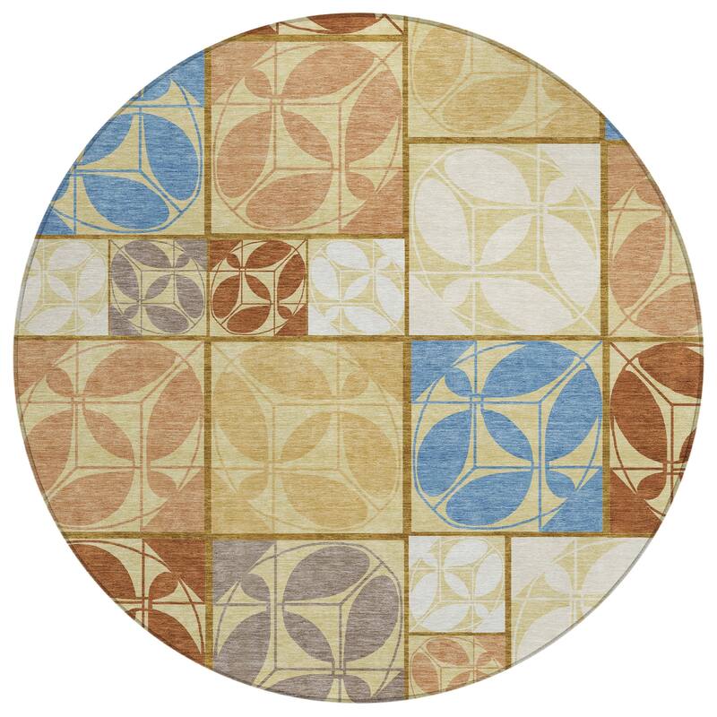 Machine Washable Indoor/ Outdoor Patch Lupton Chantille Rug