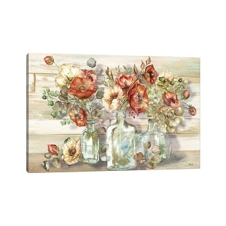 iCanvas "Spice Poppies and Eucalyptus In Bottles Landscape" by Tre Sorelle Studios Canvas Print