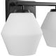 preview thumbnail 5 of 8, Copeland Collection Two-Light Matte Black Mid-Century Modern Vanity Light - 15 in x 7 in x 7.5 in