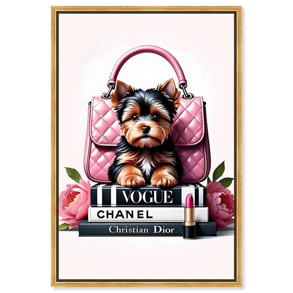 Fashionable Yorkie Canvas by Art Remedy