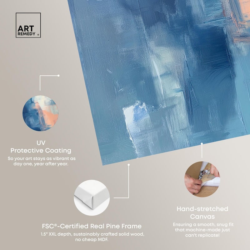 Whispering Blue II Canvas by Art Remedy, Gallery Wrapped