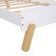 preview thumbnail 8 of 15, Wooden Cute Platform Bed with Curved Headboard, Twin Size Bed with Shelf Behind Headboard