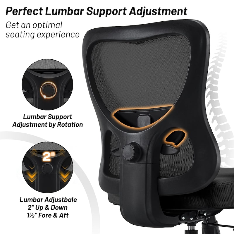 Big & Tall Office Chair Heavy Duty 400lbs Ergonomic Executive Mesh Chair with Adjustable Lumbar Support