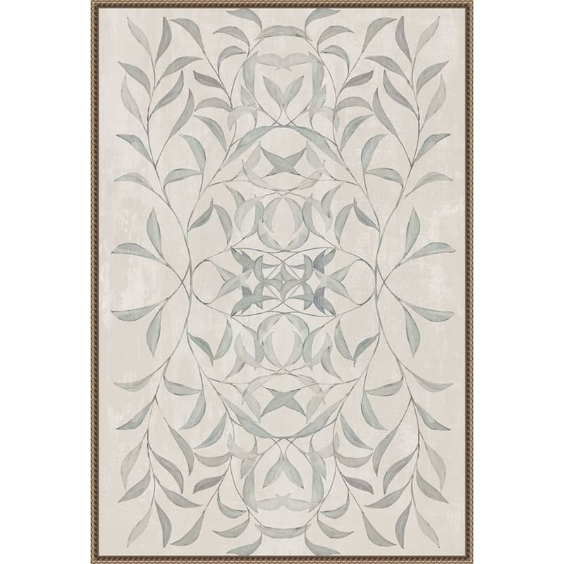 Soft Symmetry of Botanical Patterns by Hannah Dawson (28 x 41 in.), Framed Canvas Wall Art Print