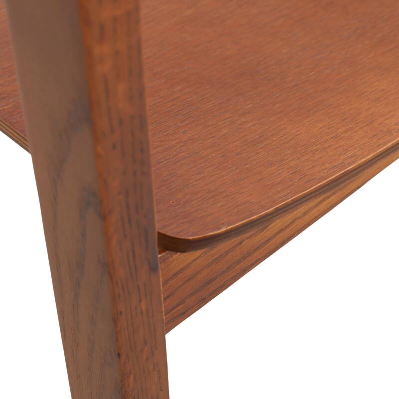 Rivo Modern Accent Dining Chairs with Arms in Oak Wood for Dining Room, Living Room and Kitchen