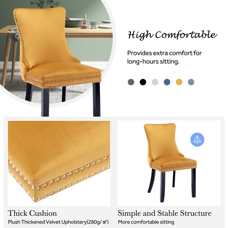 Upholstered Wing Back Dining Chair (Set of 6)