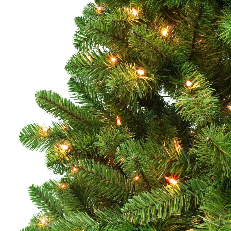 Pre-Lit Medium Virginia Pine Artificial Christmas Tree - 9’ - Clear Lights - 9 Foot