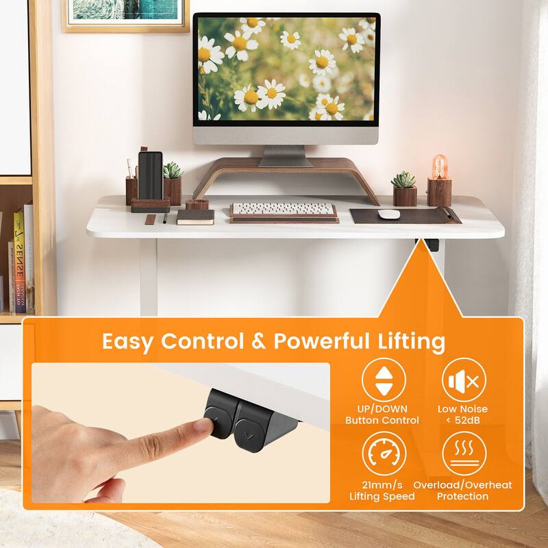 Gymax Electric Standing Desk Adjustable Stand up Computer Desk