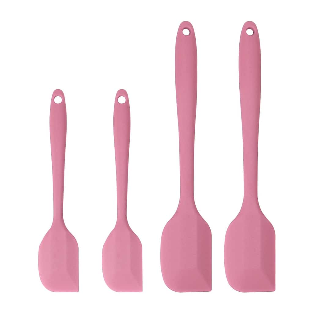 4Pcs Silicone Heat Resistant Non-scratch Turners Non Stick Spatula Set