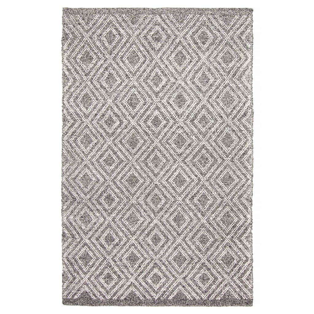 ECARPETGALLERY Braid weave Sienna Black Wool Rug - 5'0 x 7'9