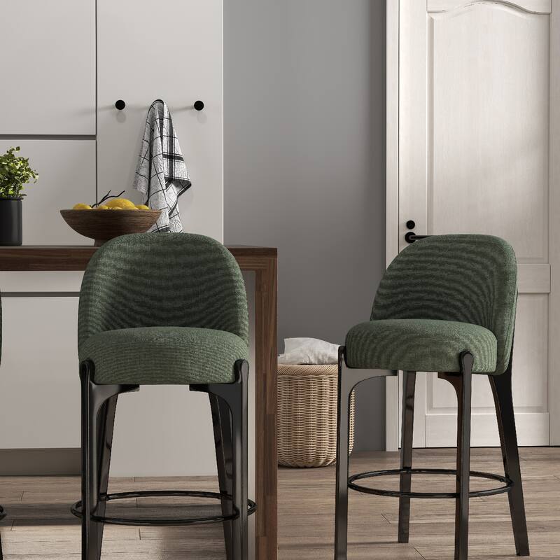 set of 4 Upholstered Counter Height Bar Stools